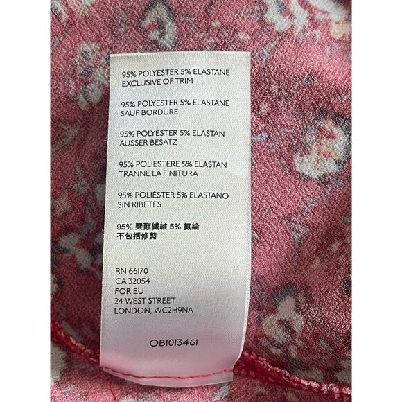 Free People Say Hello Boho Red Floral  Mini Dress - Picture 12 of 12